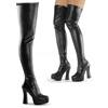 Pleaser - ELECTRA3000Z Plateau overknee Laarzen - Zwart Product image